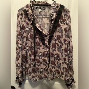 Hell bunny spin doctor blouse